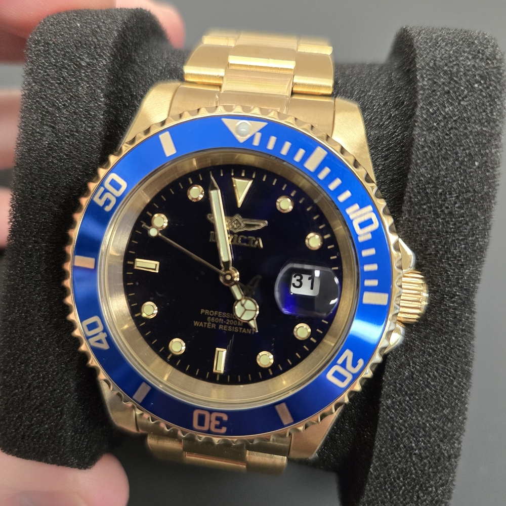 Gold and Blue Invicta Watch